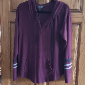 Mix hoodie with stripes on sleeve